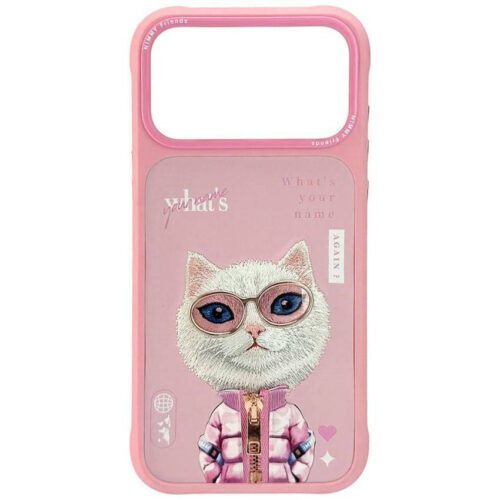 Nimmy Cool&Cute 2.0 Cat tok iPhone 17 Pro Max készülékhez rózsaszínű