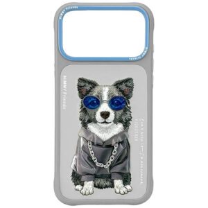 Nimmy szemüveg tok Cool Dog iPhone 17 Pro szürke tokhoz