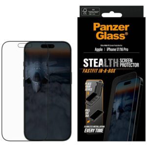 PanzerGlass Stealth Ultra-Wide Fit Fastfit edzett üveg iPhone 17 / 16 Pro készülékhez