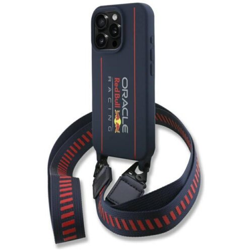 Red Bull RBHMP16L24SISOLRV iPhone 16 Pro 6.3" keménytok szilikon pánt és függőleges logó MagSafe navy
