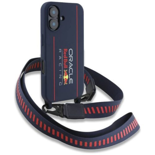Red Bull RBHMP16S24SISOLRV iPhone 16 6.1" keménytok szilikon pánt és függőleges logó MagSafe navy - Image 2