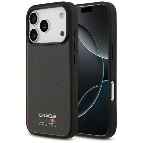 Red Bull kevlár logós tok Matt MagSafe iPhone 17 Pro-hoz fekete