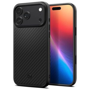 Spigen Enzo Aramid "T" Mag Mag MagSafe tok iPhone 17 Pro-hoz Fekete