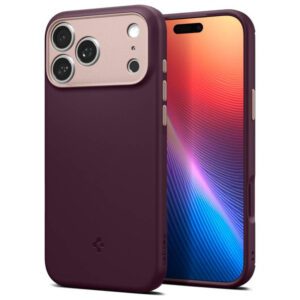 Spigen Nano Pop Mag Mag MagSafe tok iPhone 17 Pro Max készülékhez bordó színben