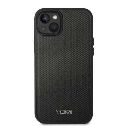 Tumi TUHMP14SRBAK Leather Balistic Pattern MagSafe-kompatibilis tok iPhone 13/14 - fekete - Image 2