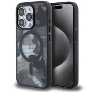 Tumi TUHMP15LTCAMK Frosted Camo Print MagSafe-kompatibilis tok iPhone 15 Pro - fekete