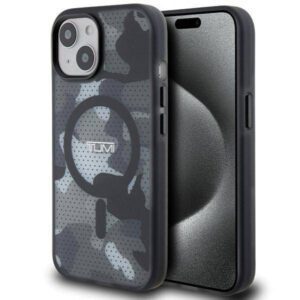 Tumi TUHMP15STCAMK Frosted Camo Print MagSafe-kompatibilis tok iPhone 15 - fekete