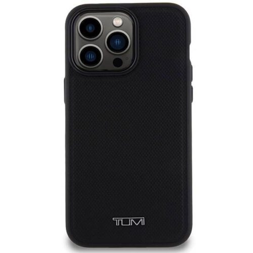 Tumi TUHMP15XRBAK Leather Ballistic Pattern MagSafe-kompatibilis tok iPhone 15 Pro Max - fekete - Image 2