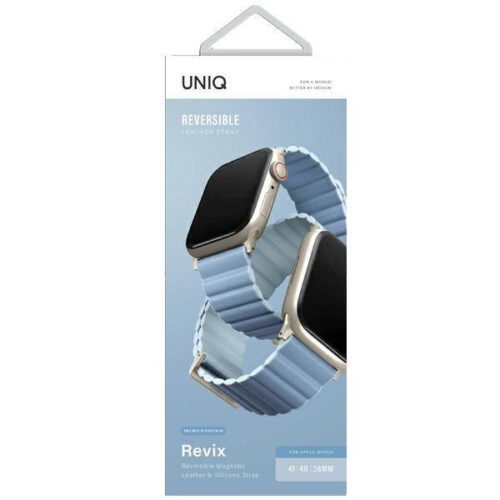 UNIQ Revix Premium szíj Apple Watch 38 / 40 / 41 mm - fehér-kék - Image 2