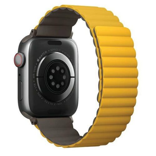 UNIQ Revix szíj Apple Watch 42 / 44 / 45 / 49 mm - mustársárga-khakizöld - Image 2