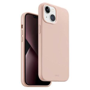 UNIQ etui Lino Hue iPhone 14 Plus 6.7" Magclick töltés rózsaszín tok