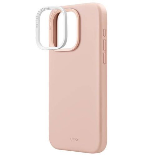 UNIQ etui Lino Hue iPhone 15 Pro Max 6.7" Magclick Charging rózsaszín tok - Image 2