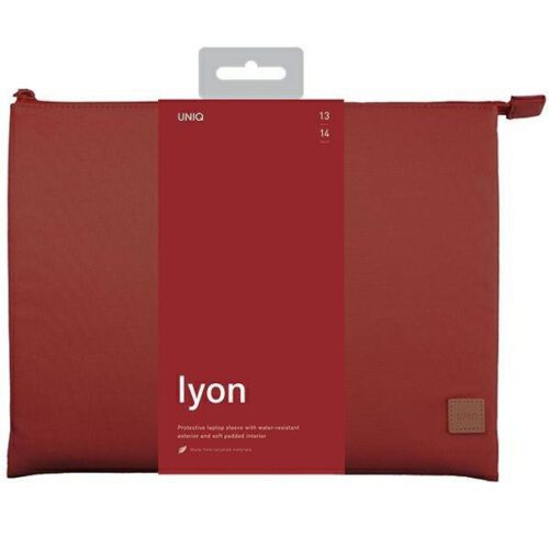 UNIQ etui Lyon laptop Sleeve 14" piros Vízálló RPET - Image 2