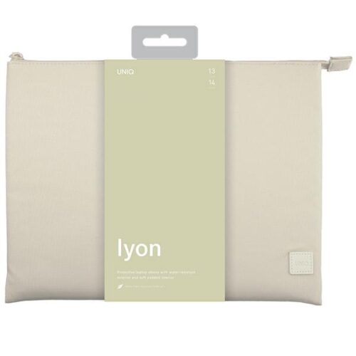 UNIQ etui Lyon laptop Sleeve 14" világos bézs Vízálló RPET - Image 2