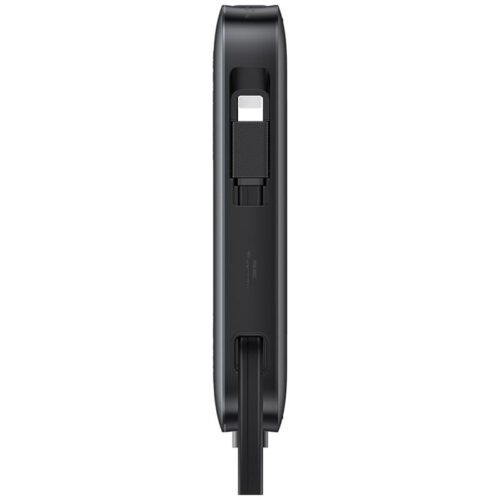 USAMS CD228 XR Series powerbank beépített Type-C és Lightning kábellel 10000mAh 20W - fekete - Image 2