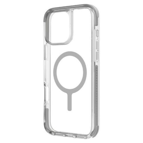 Uniq Combat Magclick Charging tok iPhone 16 Pro - átlátszó szürke szegéllyel - Image 2