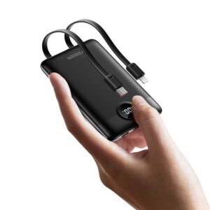 VEGER C11 powerbank 10000mAh Type-C és Lightning kábellel 22