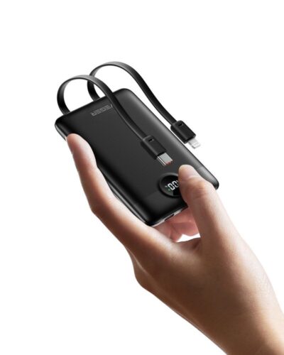 VEGER C11 powerbank 10000mAh Type-C és Lightning kábellel 22