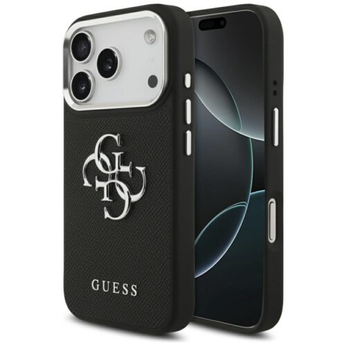 tok Guess szemcsés Big 4G klasszikus logó iPhone 17 Pro fekete
