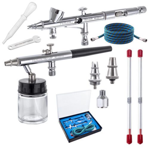Airbrush festékszóró készlet 4 fúvókával 0.2 0.3 0.35 0.5 + 2 db BD-280K festékszóró
