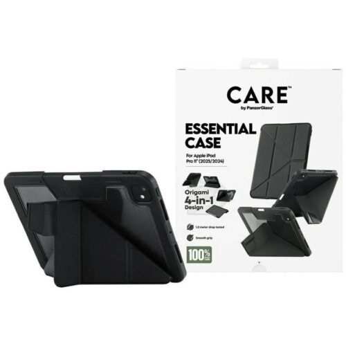 Case Care by PanzerGlass Y hajtogatás iPad Pro 11" (2025/2024) fekete tokhoz