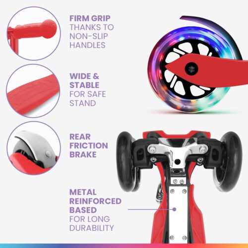 Fun pro ONE Deluxe gyermek roller 3-6 éves korig LED kerekek összecsukható 50 kg-ig állítható magasságú - Image 2