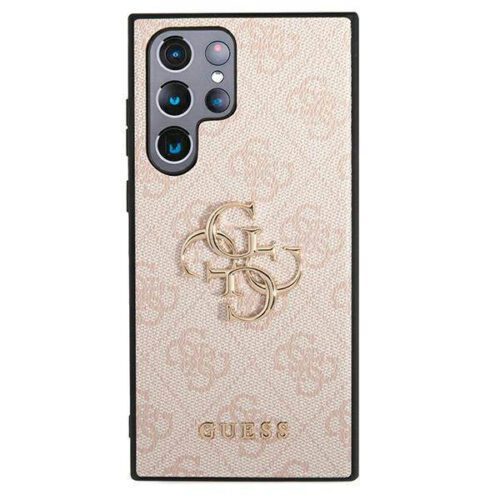 Guess GUHCS22L4GMGPI S908 S22 Ultra rózsaszín 4G nagy fém logós keménytok - Image 2