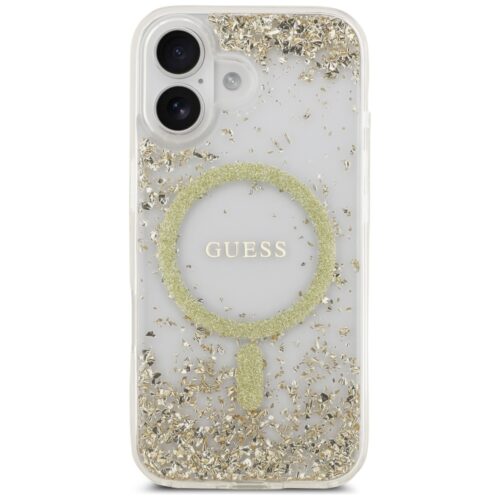 Guess gyanta alsó csillogó MagSafe tok iPhone 17 arany - Image 2