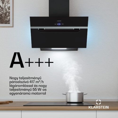 Klarstein BigBite ferde páraelszívó | elszívó és keringtető üzemmód | biztonsági üveg | 417m³/h | 60cm - Image 2