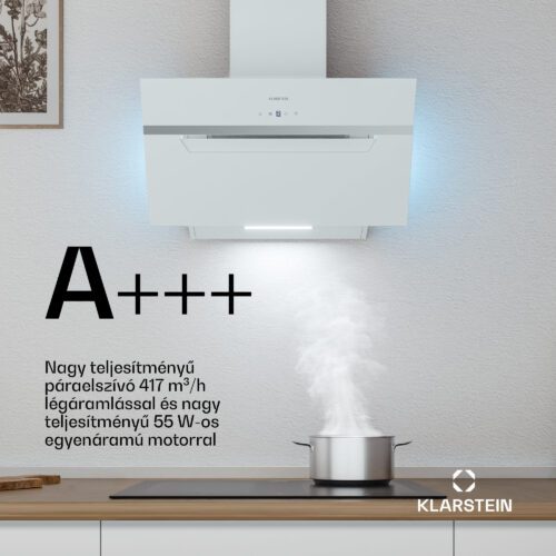 Klarstein BigBite ferde páraelszívó | elszívó és keringtető üzemmód | biztonsági üveg | 417m³/h | 60cm - Image 4