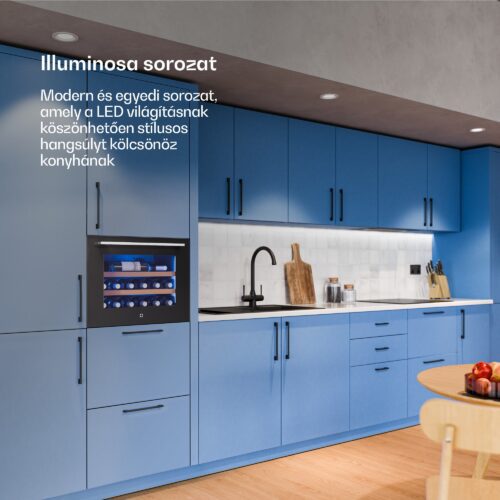 Klarstein Illuminosa beépített borhűtő | Modern | UV védelem | 61 liter | 19 palack | 60 cm - Image 2
