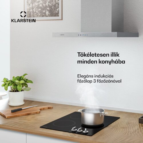 Klarstein Kochheld indukciós főzőlap | Elegáns és erőteljes | 3 főzőzóna | 5700 W | 45 cm - Image 2