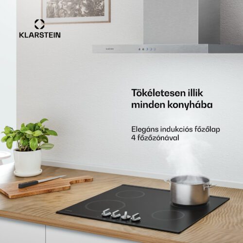 Klarstein Kochheld indukciós főzőlap | Elegáns és erőteljes | 4 főzőzóna | 7200 W | 60 cm - Image 6