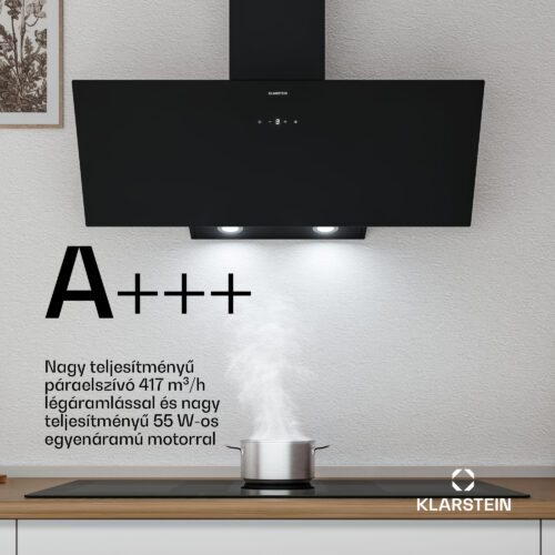 Klarstein Laurel ferde páraelszívó | elszívó és keringtető üzemmód | biztonsági üveg | 417m³/h | 90cm - Image 4