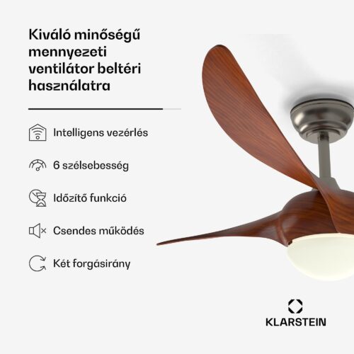 Klarstein Monteverde mennyezeti ventilátor állítható fényerővel - Image 6