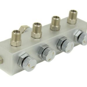 Levegő elosztó airbrush festékszórókhoz 4 db 1/8" levegő kimenet és 1 db 1/4" levegő bemenet Technic BD13-4