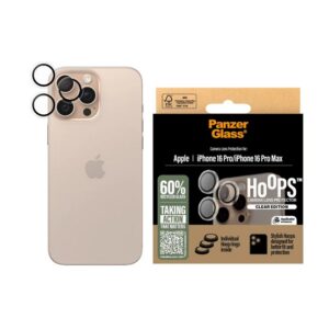 PANZERGLASS HOOPS kameravédő üveg (9H + segédkeret) ÁTLÁTSZÓ Apple iPhone 16 Pro Max