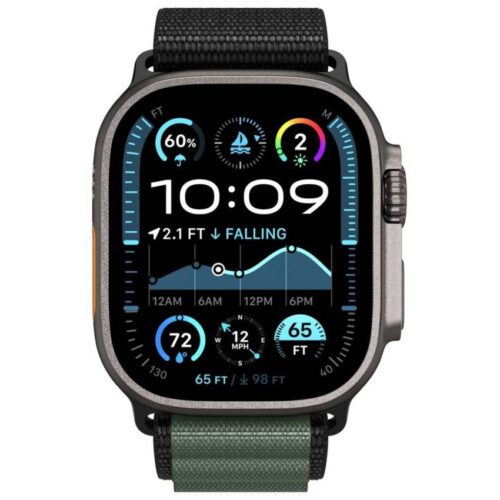 Spigen WBF1 szíj Apple Watch 6/7/8/9/10/11/SE/SE 3/Ultra 1/Ultra 2/ Ultra 3 44/45/46/49mm fekete/zöld - Image 2
