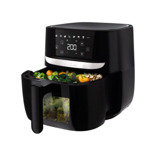 TESLA AirCook Q55 XL PRO multifunkciós digitális forrólevegős sütő – fekete - Image 2