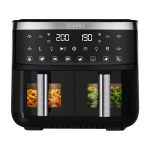 TESLA Aircook Q450 XXL DualZone digitális forrólevegő sütő