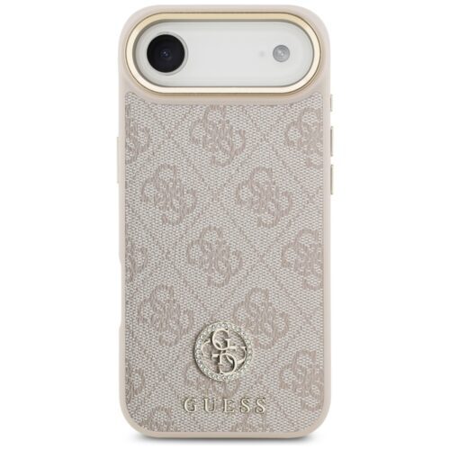tok Guess 4G Strass Logo & Big Strap fém gombok MagSafe iPhone Air rózsaszín - Image 2