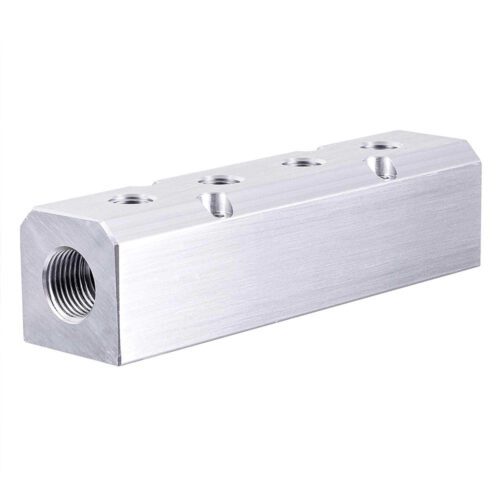 Aluminium levegő elosztó blokk pneumatikához 2x1/2" 4x 1/4" Technic AC0061 - Image 2