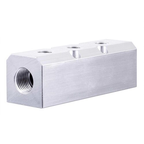 Aluminium levegő elosztó blokk pneumatikához 2x1/2" és 3x 1/4" Technic AC0052 - Image 2