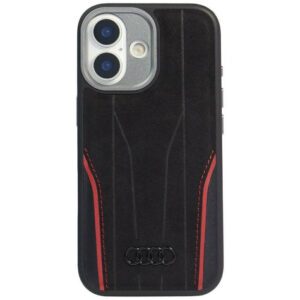 Audi R8 tok Audi R8 valódi bőr MagSafe iPhone 17 fekete-piroshoz