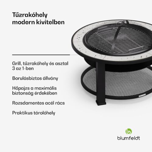 tűzrakóhely grill funkcióval
