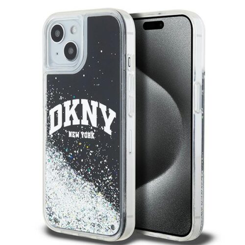 DKNY DKHCP15MLBNAEK Liquid Glitter Big Logo tok iPhone 15 Plus - fekete