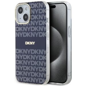 DKNY DKHMP15SHRHSEB IML Mono & Stripe MagSafe-kompatibilis tok iPhone 15 - kék