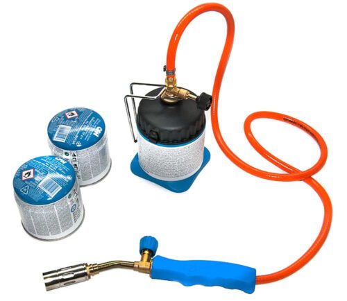Forrasztólámpa készlet (forrasztómester) 2 gázpatronnal CFH LM3000 52170