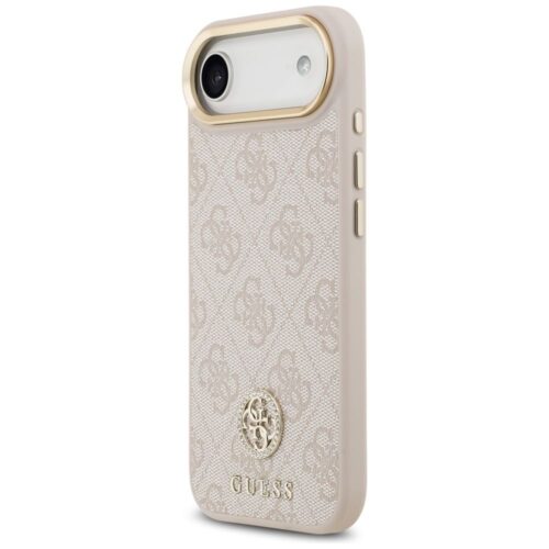 GUESS tok IPHONE 17 Air kompatibilis MagSafe GUHMP17MP4GRMDEP (PU W/ 4G Strass logó) rózsaszínű