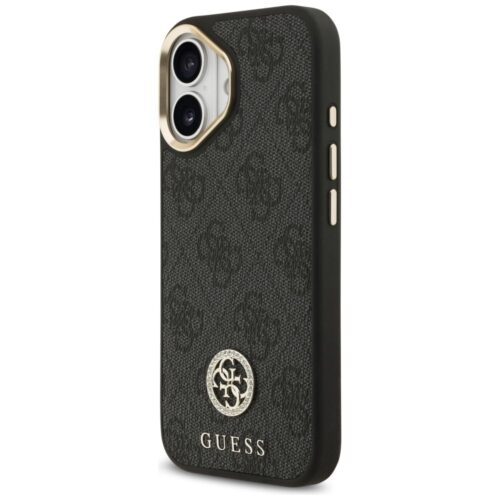 GUESS tok az IPHONE 17-hez kompatibilis a MagSafe GUHMP17SP4GRMDEK (PU W/ 4G Strass Logo) fekete